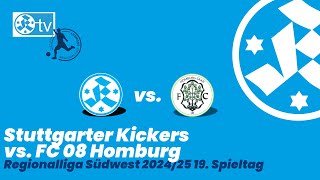 19 Spieltag Regionalliga Südwest 202425 Spielbericht Stuttgarter Kickers  FC 08 Homburg [upl. by Ayanad]