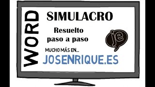 Simulacro 【Word】 Oposiciones Auxiliar y Administrativo 2 de 2 [upl. by Lita]