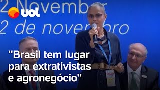 Brasil tem lugar para extrativistas e agronegócio diz ministra Marina Silva na COP29 [upl. by Guenna]