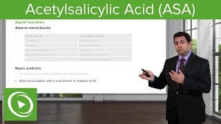 Acetylsalicylic Acid ASA – Pharmacology  Lecturio [upl. by Erreit]