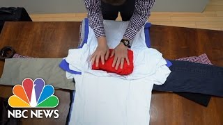 Bundle Packing For Wrinkle Free Clothes  CarryOn  NBC News [upl. by Fillender]