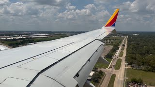 4K  Southwest Airlines Boeing 737 MAX 8 N8821S Sunny amp Hot Afternoon Houston Hobby Landing [upl. by Flossi247]