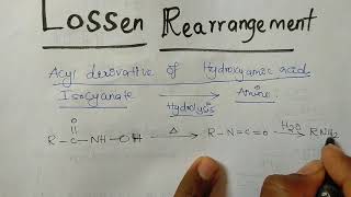 lossen rearrangement reaction mechanismTRBPOLY TRBNETSETIITJAMtamilSANTHOSHCHEMISTRY [upl. by Willett]