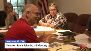 Swanton Town Selectboard Meeting  09172024 [upl. by Chemesh]