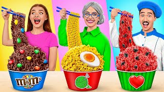 Me vs Grandma Cooking Challenge  Cake Decorating Funny Challenge by YUMMY JELLY [upl. by Nosro]