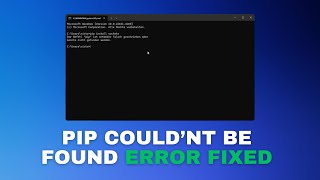 pip install not working  FIXED  2024 [upl. by Nilam6]