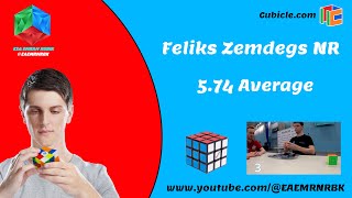 Feliks Zemdegs NR  574 Average  UK Open 2024 Finals [upl. by Salas975]