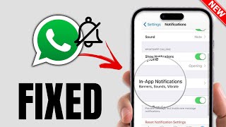 whatsapp notifications not showing iphone FIX  WhatsApp Push Notifications are Disabled [upl. by Ceil]