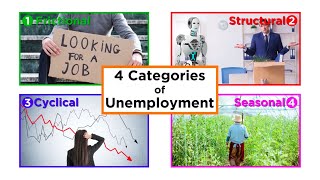 Types of Unemployment Frictional Structural Cyclical and Seasonal [upl. by Daye]