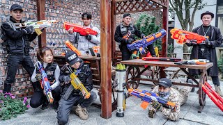 3T Nerf War  Super Trio Group SEAL X Nerf Guns Fight Crime Group Dr Lee Crazy Destroy Enemy Mansion [upl. by North]