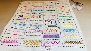 ¡Wow 💯🤩41 PUNTADAS DE BORDADO A MANO PARA TU MUESTRARIO FACIL Y RAPIDO  EMBROIDERY STITCHES [upl. by Brittain990]