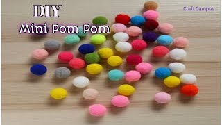 Mini Pom Pom Making  How To Make Pom Pom with Your Fingers  Pom Pom Craft Ideas  Youtubeshorts [upl. by Drof]