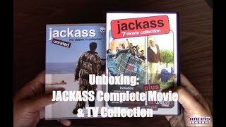 Unboxing  JACKASS COMPLETE MOVIE AND TV COLLECTION DVD Set [upl. by Ylrae]