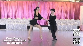 Basic Bronze International Latin Jive Routine by Mikhail Kolosov amp Elina Semka [upl. by Ewens748]