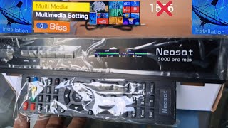 Neosat i5000 Pro Max New version Bari body Dc Ac 12wolt me Strong Dolby Audio Unboxing [upl. by Crandale708]