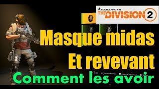 The Division 2 FR  Comment obtenir les masques midas et revenant [upl. by Sommer33]