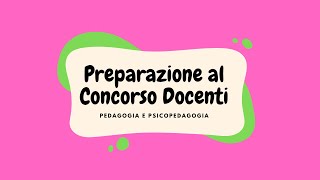 Preparazione al Concorso Docenti [upl. by Ahseela]