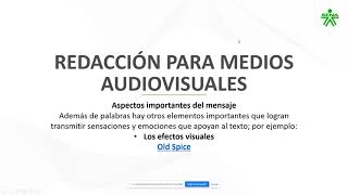 Copy para textos audiovisuales [upl. by Ecnatsnok]