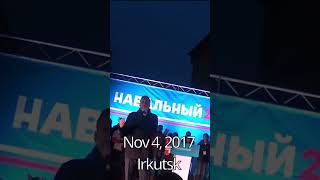 November 4 2017 Irkutsk Alexei Navalnys rally [upl. by Hsiwhem469]