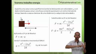 Teorema da energia cinética ou trabalhoenergia [upl. by Suciram801]