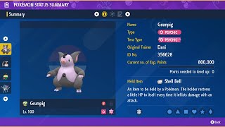 Grumpig  Solo  7 Star Infernape Raid  Pokemon ScarletViolet [upl. by Elokkin]