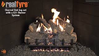 Real Fyre Charred Oak Gas Log Set with G31 Burner [upl. by Cacilie]