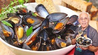 Steamed Mussels in White Wine Recipe [upl. by Asseniv]