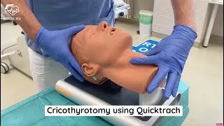 Cricothyrotomy using Quicktrach [upl. by Olivie981]