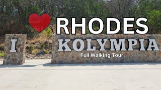 Kolympia  Kolymbia Rhodes Greece 2024 Full Walk Tour [upl. by Brnaby]