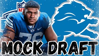 DETROIT LIONS 2024 NFL MOCK DRAFT  TRADE UP FOR QB jk [upl. by Ihsakat]