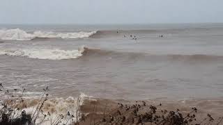 October 27th 2017 snow storm  Lake Superior surfing [upl. by Saxet467]