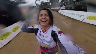 GoPro Final Run Stefany Hernandez  2015 UCI BMX WCHs Heusden  Zolder [upl. by Anneg]