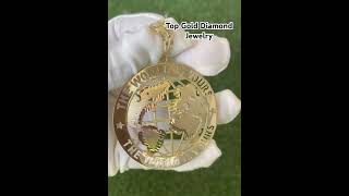 The World is Yours  14k Gold Extra large Pendant hiphop gold pendant tgdj topgolddiamond [upl. by Napier]