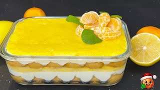 Mandarin TIRAMISU My favorite and easy recipe Dessert without baking [upl. by Mailliw]