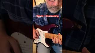 Guitar G Major Scale  Descending  Quads guitar guitarist gmajor scales guitarscales [upl. by Refinnaej]