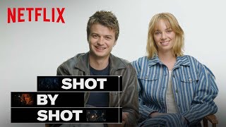 Joe Keery and Maya Hawke Break Down the Vecna House Fight  Stranger Things  Netflix [upl. by Nimajnab]