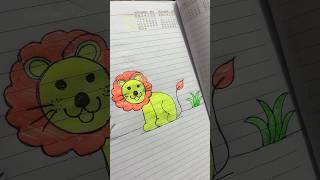 “सर्कल से बना शेर रचनात्मकता का नया रूप” drawing for kids easy lion short lion drawing tricks [upl. by Drofyar]