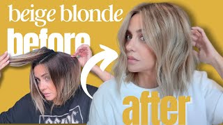 EASY Beige Blonde Tutorial Step by Step with Formulas [upl. by Acissey]