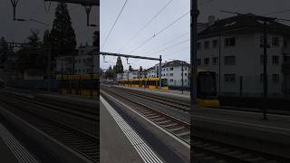 Waldenburgerbahn in Liestal schmalspurbahn waldenburgerbahn tramlink trainspotting shorts yt [upl. by Aran]