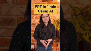 How to make PowerPoint presentation in 1 min using AI on mobile phone amp PC shorts powerpoint [upl. by Sifan]