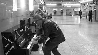 Harmonica and Piano Blues Jam at the Airport [upl. by Narine]