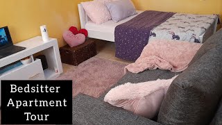 Bedsitter apartment tourstudio apartment tour bedsitter bedsittertour studioapartment vlog [upl. by Nylzzaj]