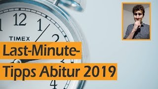 Abitur 2019 in Hessen NRW Niedersachsen BW RLP etc LastMinute Tipps  Leo Eckl [upl. by Ecylla255]