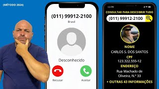 COMO DESCOBRIR O NOME DA PESSOA PELO NUMERO DO CELULAR MÉTODO 2024 🔎📞 [upl. by Elvis]