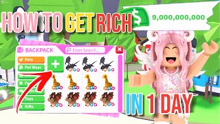 How To Get RICH On Adopt Me In ONE DAY ROBLOX [upl. by Arno741]