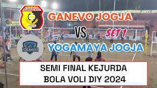 GANEVO Yogyakarta Vs YOGAMAYA Yogyakarta Set 1  SEMI FINAL KEJURDA BOLA VOLI DIY 2024 [upl. by Emanuele]