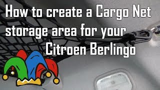 How To Create Overhead Cargo Net Storage For Citroen Berlingo [upl. by Adimra]