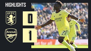 HIGHLIGHTS  Aston Villa vs Arsenal 01  Premier League  SAKA STRIKES [upl. by Htaras]