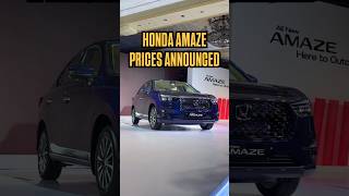 NEW AMAZE PRICES ARE OUT Starts at ₹799 lakh for the manual PowerDrift HondaAmaze Amaze [upl. by Asilaj]