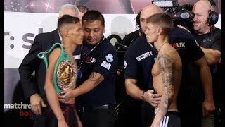 INTENSE  CHARLIE EDWARDS v CRISTOFER ROSALES OFFICIAL WEIGH IN  WHYTE v CHISORA 2 [upl. by Lirrehs]